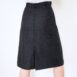 70s Office Skirt A-Line Midi Skirt Enzo Peruti Grey Pure Wool Revelance Vintage 00007