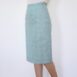 70s Vintage Blue Tan Plaid Skirt Terylene Twee Revelance Vintage 00002