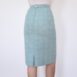 70s Vintage Blue Tan Plaid Skirt Terylene Twee Revelance Vintage 00003