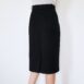 80s Deadstock Pure Wool Skirt in Black with Belt Revelance Vintage 00005