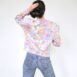 80s Pastel Floral Sweater Cardigan Revelance Vintage 00003