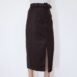 80s Pure Wool Midi Pencil Skirt with Belt Revelance Vintage 00005