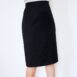 90s Minimalist Vintage Skirt Black Wool Revelance Vintage 00005