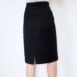 90s Minimalist Vintage Skirt Black Wool Revelance Vintage 00006