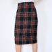 90s Tartan Pencil Skirt Pure Wool Preppy Revelance Vintage 00002