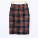 90s Tartan Pencil Skirt Pure Wool Preppy Revelance Vintage 00005