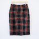 90s Tartan Pencil Skirt Pure Wool Preppy Revelance Vintage 00006