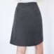 Minimalist 90s Mini Skirt with Slit Preppy Grey Revelance Vintage 00002