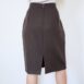 Minimalist Vintage Pencil Skirt Preppy Brown Revelance Vintage 00005