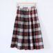 Pleated Tartan Wrap Maxi Skirt Wool Revelance Vintage 00004