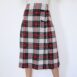 Pleated Tartan Wrap Maxi Skirt Wool Revelance Vintage 00005