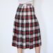 Pleated Tartan Wrap Maxi Skirt Wool Revelance Vintage 00007