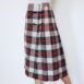 Pleated Tartan Wrap Maxi Skirt Wool Revelance Vintage 00008