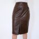 Vintage Belfe Brown Leather Pencil Skirt Revelance Vintage 00001