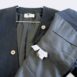 Vintage Black Linen Blend Blazer Tan Buttons Revelance Vintage 00001