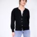 Vintage Black Puff Sleeve Grandma Cardigan Rêvelance Vintage 00002