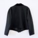 Vintage Black Velvet Blazer Puff Sleeves Revelance Vintage00004