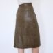 Vintage Brown Leather Mid Length Skirt Revelance Vintage 00002