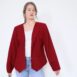 Vintage Burgundy Red Trachten Blazer Revelance Vintage 00003