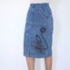 Vintage Denim Midi Skirt Embellished 00002