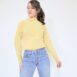 Vintage Mockneck Longsleeve Shirt Embroidered Mustard Yellow Rêvelance Vintage 00003