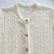 Vintage Oversized Pointelle Knit Cardigan Off-White tag Rêvelance Vintage