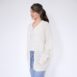 Vintage Oversized White Mohair Cardigan Beaded Cable Knit Revelance Vintage 00001