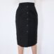 Vintage Pure New Wool Mid Length Skirt in Grey Revelance Vintage 00001