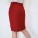 Vintage Pure New Wool Pencil Skirt in Red Revelance Vintage 00002