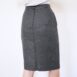 Vintage Pure Wool Classic Grey Pencil Skirt Revelance Vintage 00003