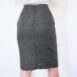 Vintage Pure Wool Classic Grey Pencil Skirt Revelance Vintage 00004