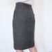 Vintage Pure Wool Classic Grey Pencil Skirt Revelance Vintage 00005