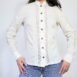 70s Shirt Vintage Cream Blouse 70s Blouse Crochet Cotton Top White Lace Blouse Romantic Revelance Vintage 00001