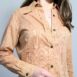 70s Shirt Vintage Tan Blouse Vintage Brown Shirt Women’s Corduroy Shirt 60s 70s Blouse Dagger Collar Blouse Revelance Vintage 00003