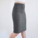 Vintage 90s Pencil Skirt Grey Wool Skirt 90s Minimal y2k Office Skirt Front Slit Skirt High Waist Skirt Italian Vintage 90s Skirt Preppy XS 00003