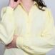 Vintage Flannel Puff Sleeve Blouse Super Soft Italian Vintage Argyle Eyelet Blouse Pastel Yellow Shirt 80s Vintage Blouse Roberta Ruffo Revelance Vintage 00003